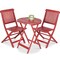 Best Choice Products 3-Piece Acacia Wood Bistro Set, Folding Patio Furniture w/ 2 Chairs, Table